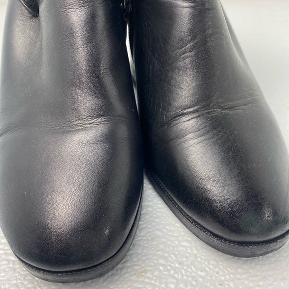 MATIKO Cut Out Buckle Black Leather Ankle Boot Womens 7 - Picture 3 of 11